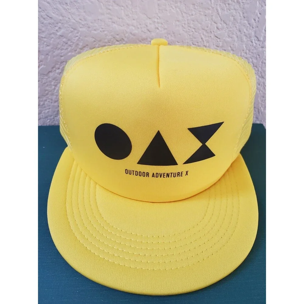 Outdoor Adventure X Hat Yellow Foam Mesh Trucker Cap Snapback Outdoor Retailer